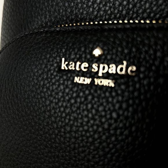 Kate Spade Jackson Women’s Noir Black Pebble Leather Medium Backpack NEW - Picture 11 of 14